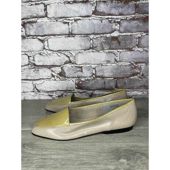 Enzo Angiolini Liberty Yellow Patent Leather Gray Flats Women’s Sz 9.5M US/40EU - Picture 15 of 16